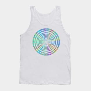 Summer Breeze. Colors of summer, blue, yellow, purple, green. Tank Top